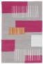 Judy Ross Hand-Knotted Custom Wool Level Two Rug fog/cream/cerise/melon