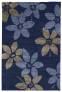 Judy Ross Hand-Knotted Custom Wool Lilies Rug midnight/midnight silk/ iron silk