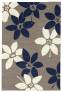 Judy Ross Hand-Knotted Custom Wool Lilies Rug smoke/midnight/cream
