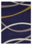 Judy Ross Hand-Knotted Custom Wool Loop Rug indigo/grey/cream/yellow