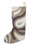 Judy Ross Textiles Hand-Embroidered Chain Stitch Paisley Stocking silver/grape/cream/silver rayon