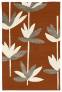 Judy Ross Hand-Knotted Custom Wool Palm Rug pumpkin/ivory/pewter silk