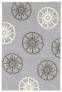 Judy Ross Hand-Knotted Custom Wool Pinwheel Rug ice/silver/cream silk