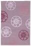 Judy Ross Hand-Knotted Custom Wool Pinwheel Rug mauve/mauve silk/raspberry/pink