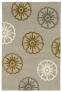 Judy Ross Hand-Knotted Custom Wool Pinwheel Rug oyster/gold silk/cream/iron