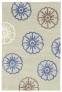 Judy Ross Hand-Knotted Custom Wool Pinwheel Rug parchment/cornflower silk/cream/mushroom silk