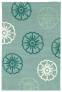 Judy Ross Hand-Knotted Custom Wool Pinwheel Rug pepsodent/seafoam/cream silk/pepsodent silk