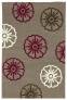 Judy Ross Hand-Knotted Custom Wool Pinwheel Rug pewter/berry/cream/fig