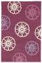 Judy Ross Hand-Knotted Custom Wool Pinwheel Rug raspberry/cream/lilac silk/raspberry silk