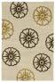 Judy Ross Hand-Knotted Custom Wool Pinwheel Rug wheat/fig/gold silk