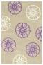 Judy Ross Hand-Knotted Custom Wool Pinwheel Rug wheat/lilac silk/cream