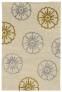 Judy Ross Hand-Knotted Custom Wool Pinwheel Rug wheat/silver silk/gold silk