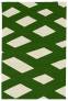 Judy Ross Hand-Knotted Custom Wool Plaid Rug ivory/asparagus