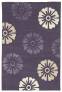 Judy Ross Hand-Knotted Custom Wool Rosette Rug grape/grape silk/oyster silk/parchment silk