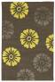 Judy Ross Hand-Knotted Custom Wool Rosette Rug iron/yellow/iron silk