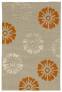 Judy Ross Hand-Knotted Custom Wool Rosette Rug oyster/oyster silk/melon