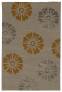 Judy Ross Hand-Knotted Custom Wool Rosette Rug pewter/auburn/iron silk