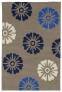 Judy Ross Hand-Knotted Custom Wool Rosette Rug pewter/midnight/parchment/marine