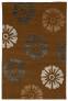 Judy Ross Hand-Knotted Custom Wool Rosette Rug russet/dark fig silk/pewter silk/russet silk