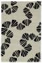 Judy Ross Hand-Knotted Custom Wool Shells Rug parchment/black