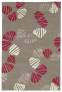 Judy Ross Hand-Knotted Custom Wool Shells Rug smoke/parchment silk/smoke silk/carmine