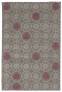 Judy Ross Hand-Knotted Custom Wool Small Pinwheels Rug silver/silver silk/mulberry silk