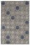 Judy Ross Hand-Knotted Custom Wool Small Pinwheels Rug silver/silver silk/royal silk