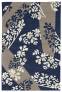 Judy Ross Hand-Knotted Custom Wool Stencil Rug midnight/smoke/parchment