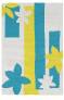 Judy Ross Hand-Knotted Custom Wool Sunset Rug cream/peacock/yellow