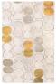 Judy Ross Hand-Knotted Custom Wool Tabla Outlined Rug Cream/silkcream/goldrayon