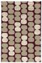 Judy Ross Hand-Knotted Custom Wool Tabla Rug burgundy/oyster/oyster silk