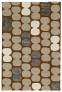 Judy Ross Hand-Knotted Custom Wool Tabla Rug russet/oyster/parchment/dark fig silk