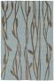 Judy Ross Hand-Knotted Custom Wool Vines Rug celadon/stone silk