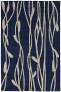 Judy Ross Hand-Knotted Custom Wool Vines Rug midnight/oyster silk