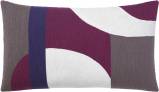 Judy Ross Textiles Hand-Embroidered Chain Stitch Luna Throw Pillow cream/purple/mauve/claret