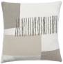 Judy Ross Textiles Hand-Embroidered Chain Stitch Level Throw Pillow cream/smoke/iron/oyster