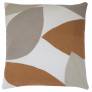 Judy Ross Textiles Hand-Embroidered Chain Stitch Petal Throw Pillow cream/oyster/smoke/amber