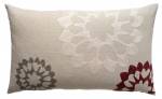 Judy Ross Textiles Hand-Embroidered Chain Stitch Carousel Throw Pillow berry/cream/smoke