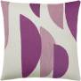 Judy Ross Textiles Hand-Embroidered Chain Stitch Slice Throw Pillow cream/fuchsia/dusty pink