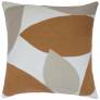 Judy Ross Textiles Hand-Embroidered Chain Stitch Spring Throw Pillow cream/smoke/amber/oyster