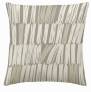 Judy Ross Textiles Hand-Embroidered Chain Stitch Static Throw Pillow smoke/cream/oyster