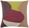 Judy Ross Textiles Hand-Embroidered Chain Stitch Totem Throw Pillow mauve/pollen/raspberry/oyster/mushroom
