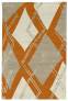 Judy Ross Hand-Knotted Custom Wool Argyle Rug melon/oyster/parchment/oyster silk