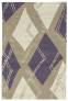 Judy Ross Hand-Knotted Custom Wool Argyle Rug oyster/grape/parchment/oyster silk
