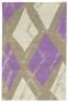 Judy Ross Hand-Knotted Custom Wool Argyle Rug oyster/lilac/parchment/oyster silk