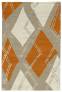 Judy Ross Hand-Knotted Custom Wool Argyle Rug oyster/melon/parchment/oyster silk