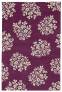 Judy Ross Hand-Knotted Custom Wool Bouquet Rug aubergine/parchment