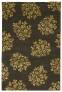 Judy Ross Hand-Knotted Custom Wool Bouquet Rug dark fig/gold silk