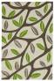 Judy Ross Hand-Knotted Custom Wool Branches Rug parchment/iron/lime/iron silk