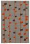 Judy Ross Hand-Knotted Custom Wool Calendar Rug silver/coral/graphite